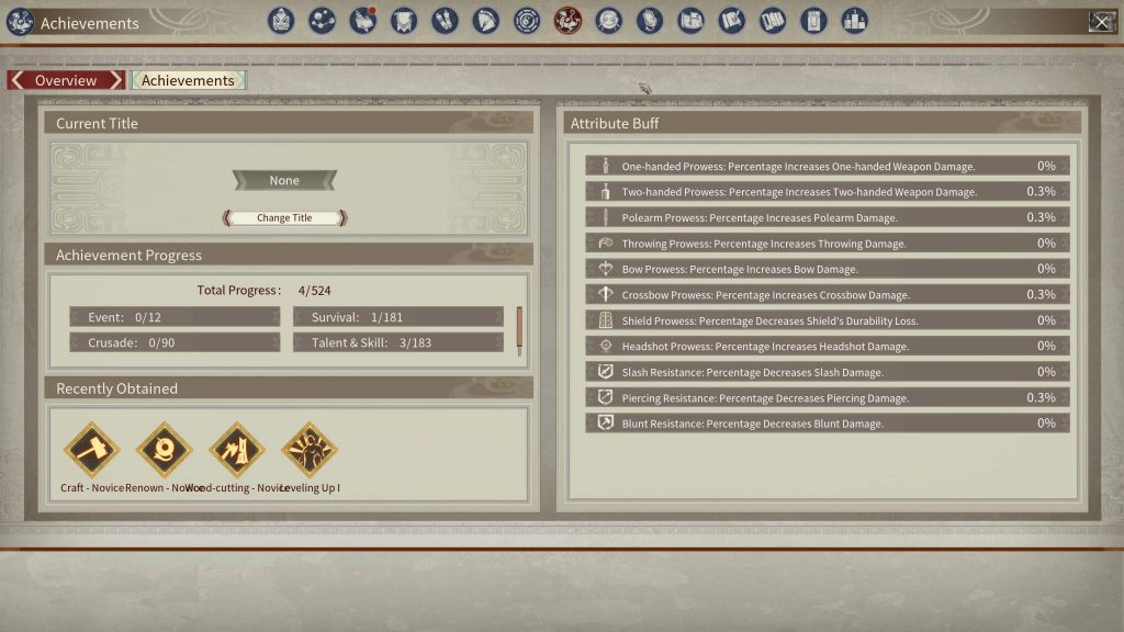 Myth of Empires Screenshot Achievements