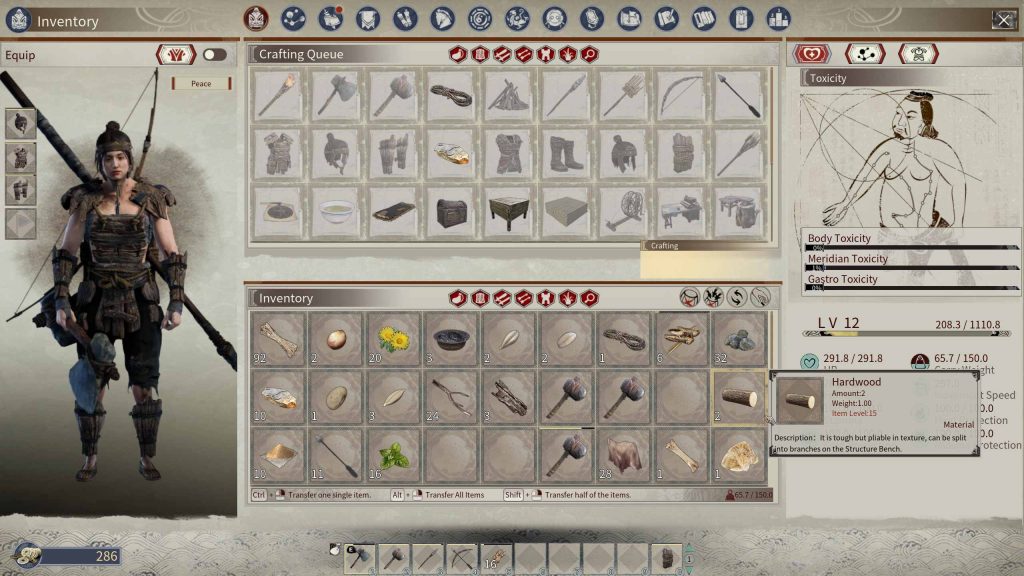 Myth of Empires Screenshot Inventar