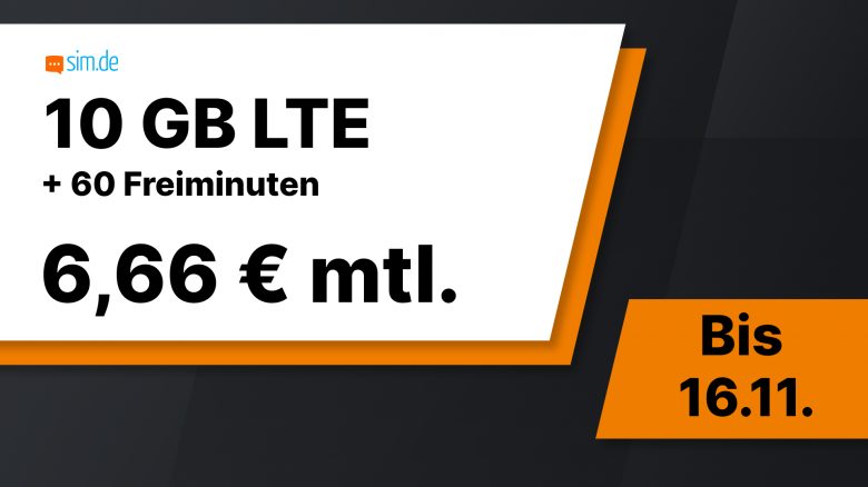 Günstiger Handyvertrag: 10 GB Datenvolumen für nur 6,66 Euro mtl.