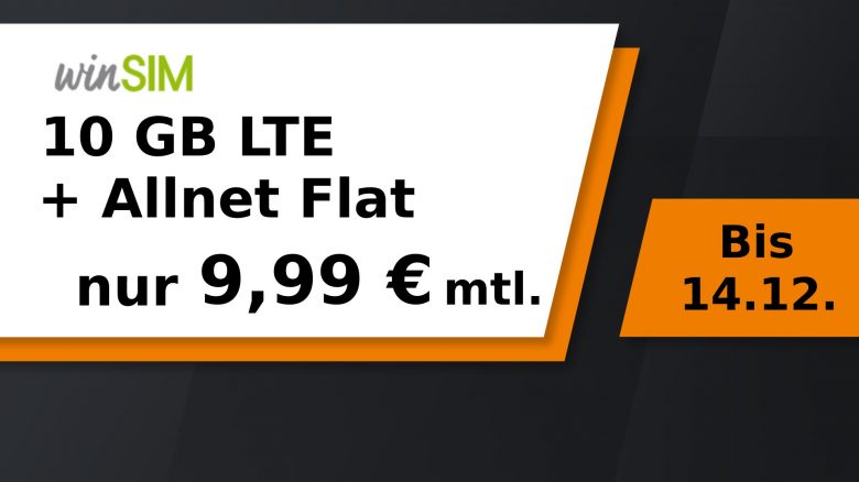 Günstiger Handyvertrag: 10 GB Datenvolumen + Flat für nur 9,99 Euro mtl.