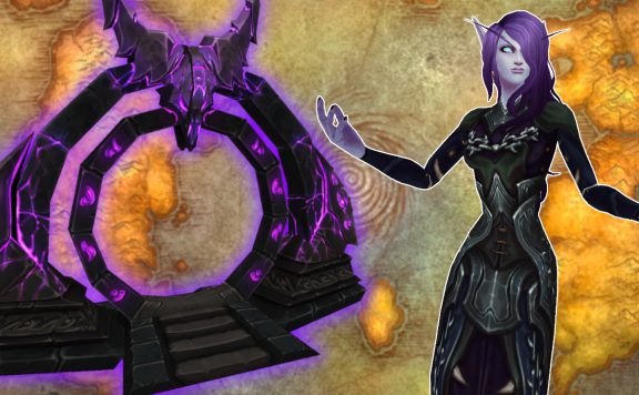 WoW Warlock Void Elf Demonic Gateway titel title 1280x720