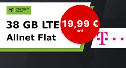 Kracher-Deal: 38 GB Datenvolumen im Telekom-Netz für nur 19,99 Euro!