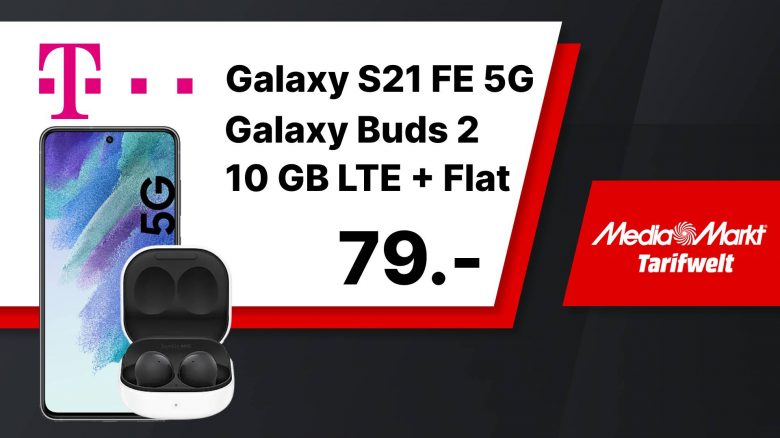 MediaMarkt: Jetzt Galaxy S21 FE + Buds 2 + 14 GB Telekom-Daten sichern