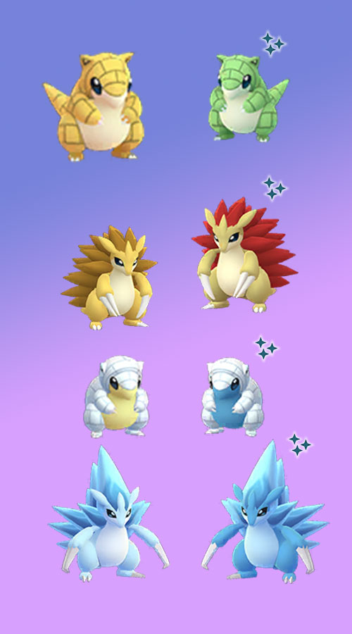 Pokémon-GO-Sandan-Alola-Shiny-Familie
