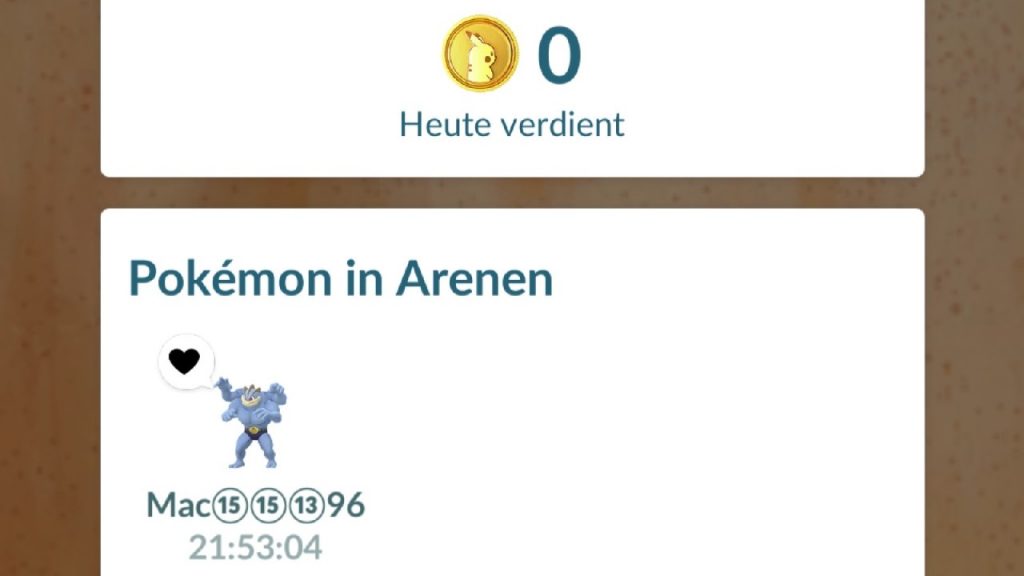 Pokémon Go - Verteidiger in Arenen Münzen