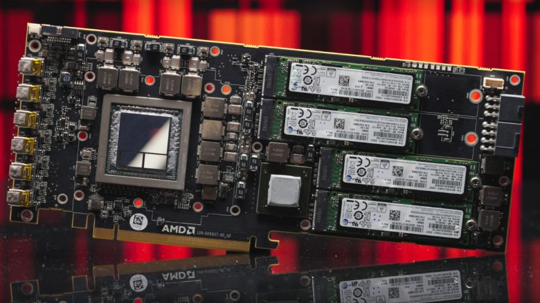 In einer AMD-Grafikkarte sind 4 SSDs verbaut – Was genau bringt das?