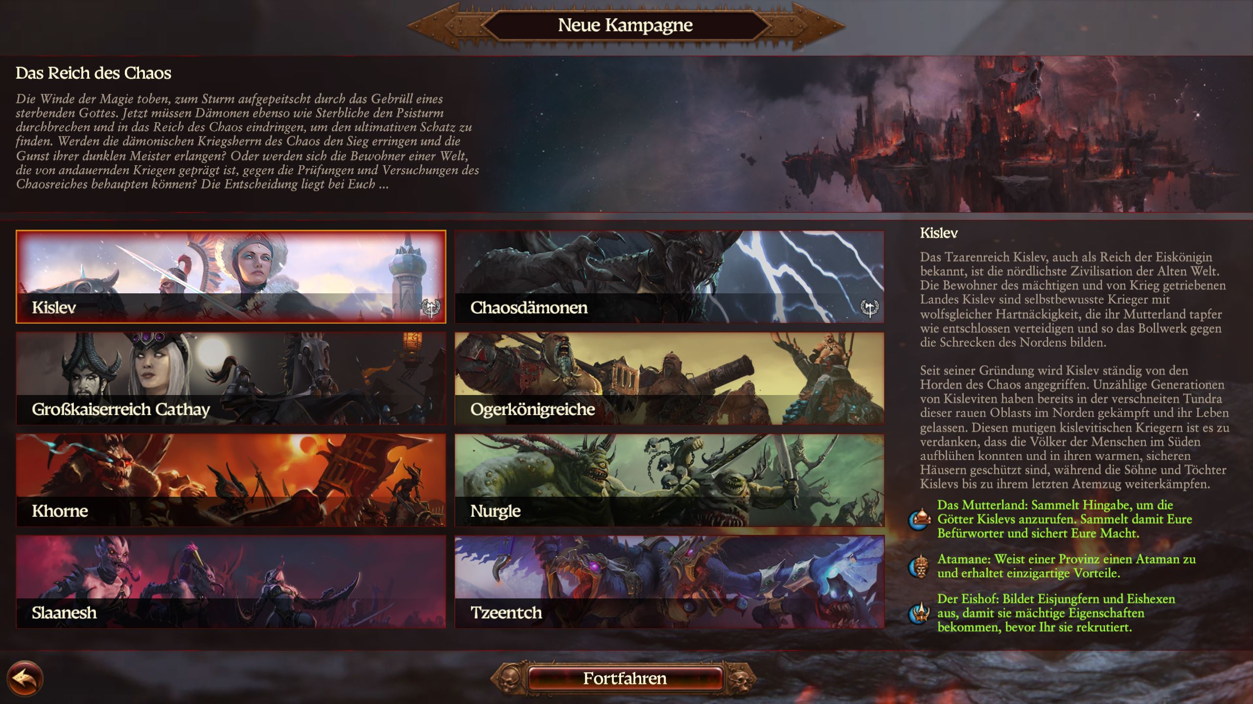 Total War Warhammer 3 Kampagne Völker