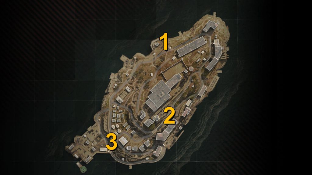 Warzone Rebirth Island Golden VaultsStandorte