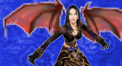 WoW Blood Elf Wings pixalized titel title 1280x720