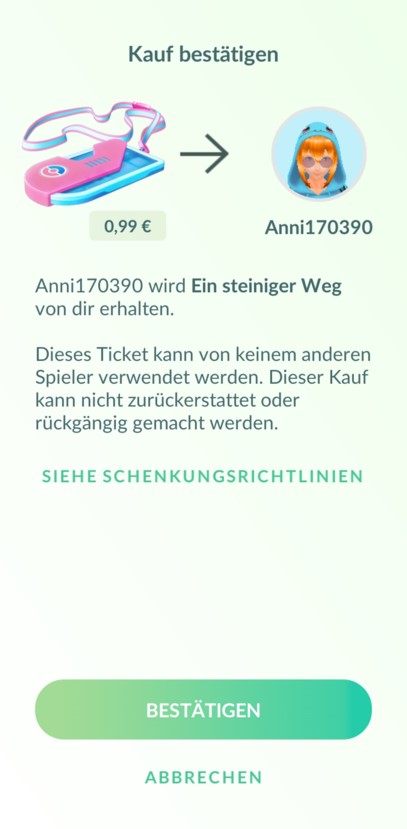 Pokémon GO Ticket 1