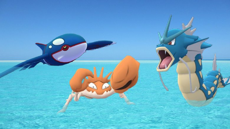 Pokémon GO Kyogre Kingler Garados Titel