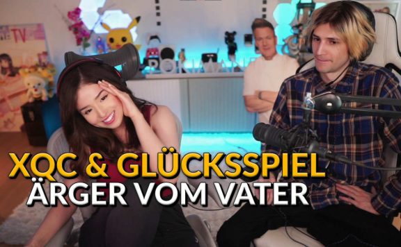 Titel Twitch xQc Podcast Glücksspiel Vater