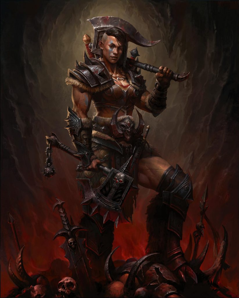 Diablo Immortal Barbarian female weiblich keyart neu 1
