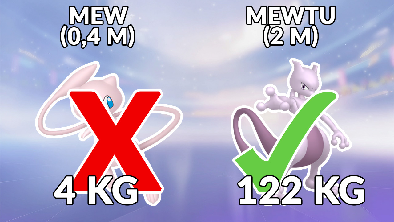 Pokemon Quiz – Gewicht – Mew Mewtu Antwort
