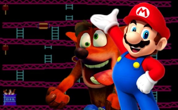 Titel das erste Spiel mit Sprung-Mechanik