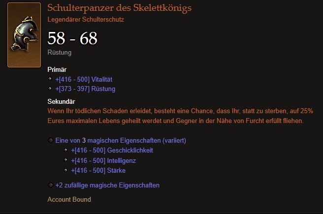 Diablo 3 Skelettkönig Schultern Akt 1
