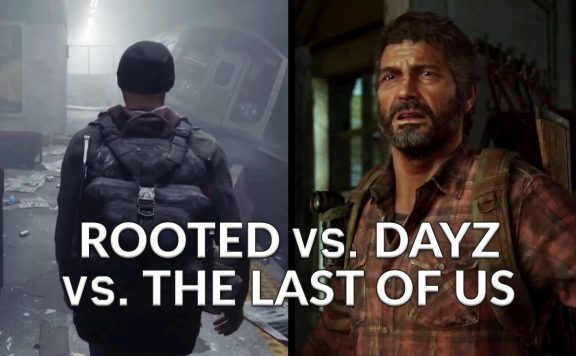 Titel Rooted Vergleich zu The Last of Us und DayZ