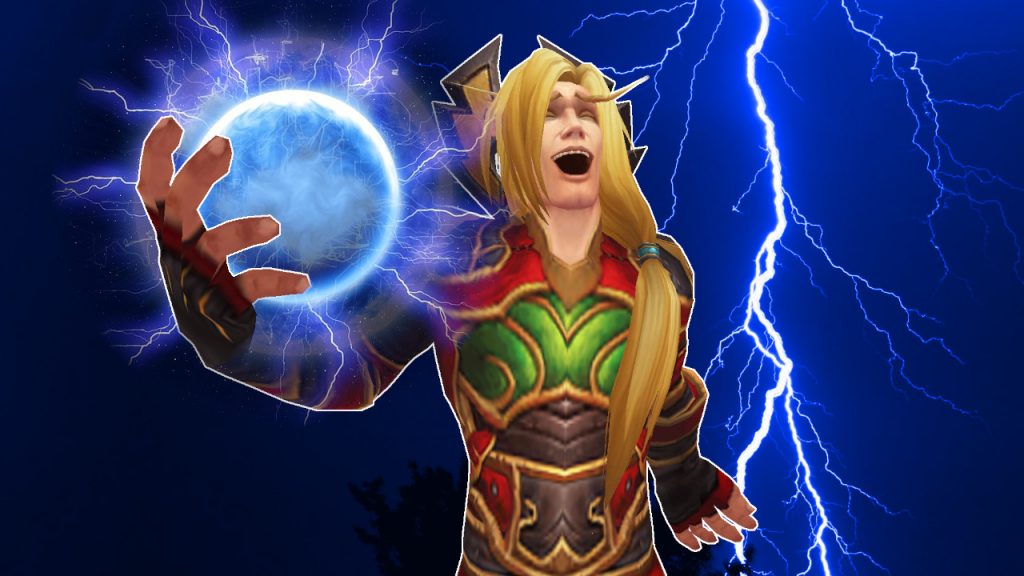 WoW Blood Elf Lightning Laughing titel title 1280x720