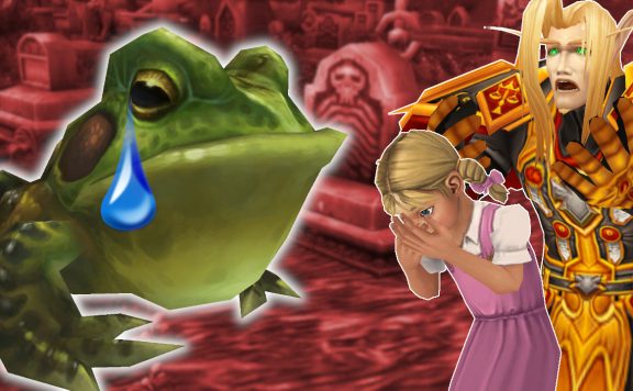 WoW Frog Toad Blood Elf Human Child Female crying titel title 1280x720
