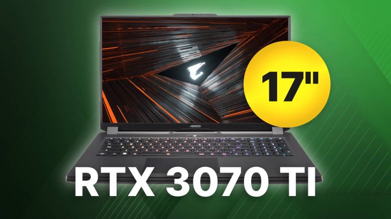 Gaming Laptop mit 17 Zoll und GeForce RTX 3070 Ti jetzt bei Amazon günstig erhältlich