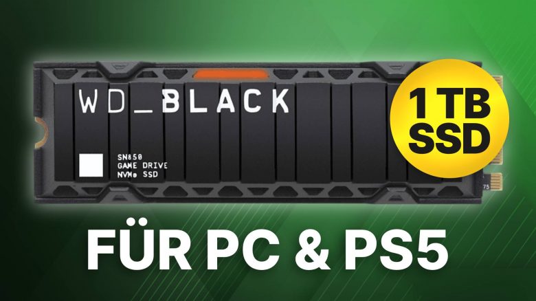 Amazon: Die schnelle SSD WD_BLACK SN850 für PC & PS5 gibt’s jetzt günstig wie nie