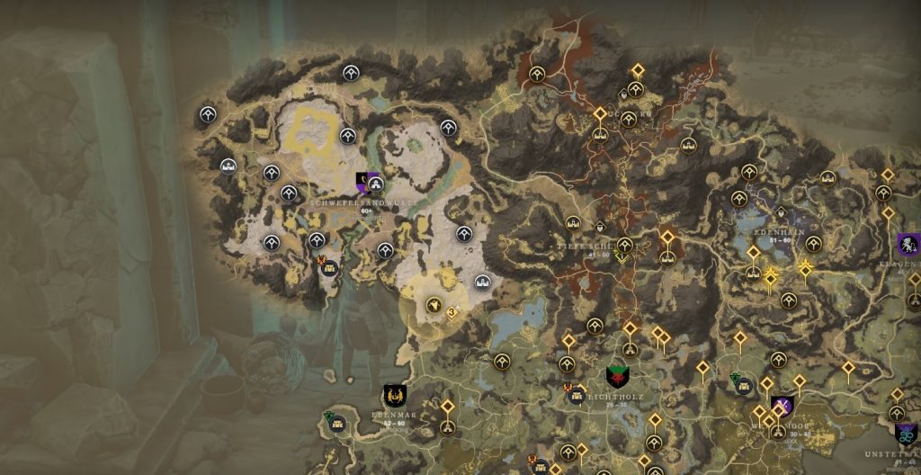 New World Brimstone Sand Map