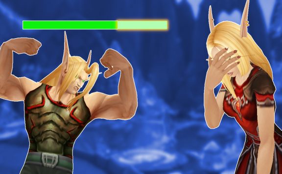 WoW HP Bar Increase Blood Elf Flex Cry titel title 1280x720