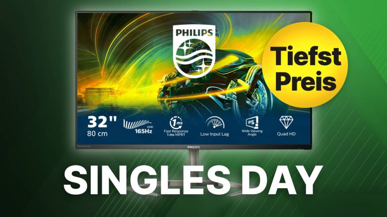 Tiefstpreis am Singles Day: Philips WQHD Gaming Monitor günstig wie nie im Angebot