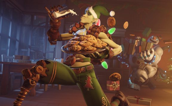 Overwatch Junkrat Snowman Roadhog titel title 1280x720