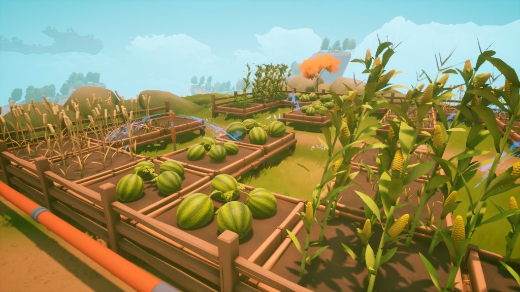 Solarpunk Survival-Game auf Steam, Bild einer Farm