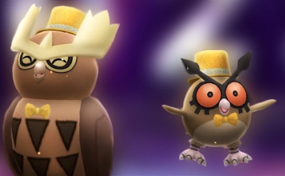 Titel Pokémon GO Neujahrs Event 2022 Hoothoot und Noctuh