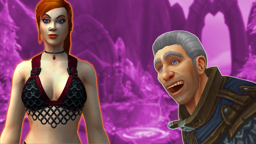 WoW Khadgar Stare Chain Mail Bikini Female Human titel title 1280x720