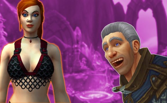 WoW Khadgar Stare Chain Mail Bikini Female Human titel title 1280x720