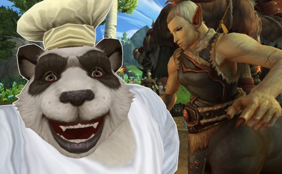 WoW Pandaren Cook happy Centaur background titel title 1280x720