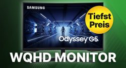 wqhd gaming monitor samsung odyssey g5 tiefstpreis angebot mediamarkt