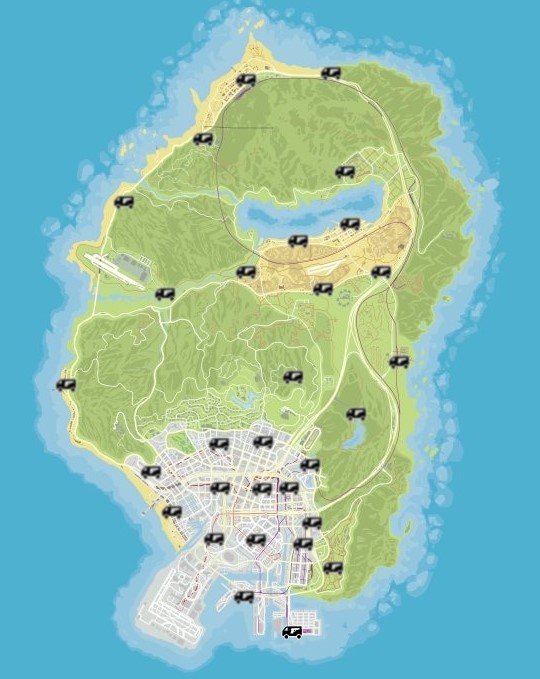 GTA Online Waffentransporter Locations