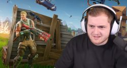 Trymacs sieht ziemlich verwirrt aus, im Hintergrund ist Fortnite zu sehen.