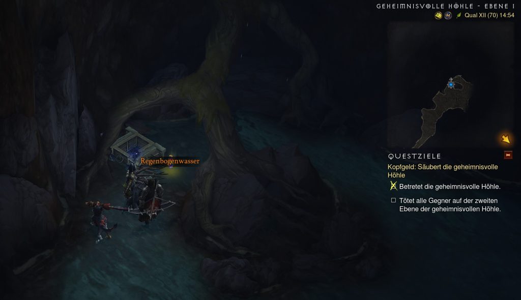 Diablo 3 Hirtenstab Geheimnisvolle Höhle Akt 2 Regenbogenwasser