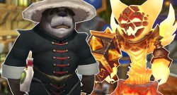 WoW Pandarenmönch Mini Ragnaros Handelsposten Titel