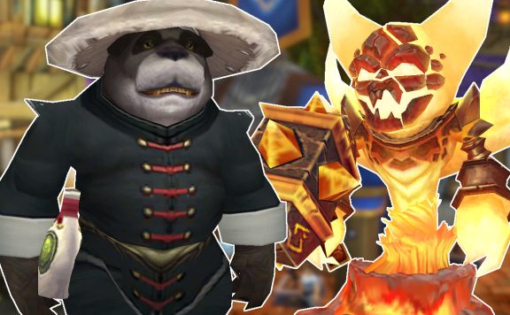 WoW Pandarenmönch Mini Ragnaros Handelsposten Titel