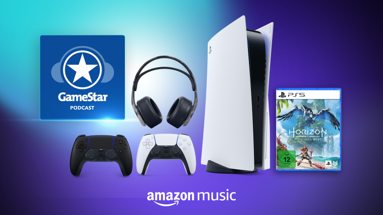Gewinnt mit Amazon Music eines von 50 PS5-Paketen, wenn ihr den GameStar-Podcast hört