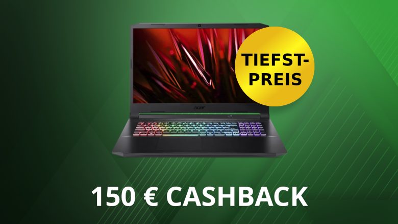 Gaming-Laptop mit GeForce RTX 3070 jetzt zum Tiefstpreis holen und 150 Euro Cashback sichern