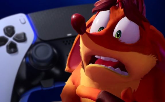 Titel Sony Patent gelartiger Controller angeekelter Blick Crash Bandicoot