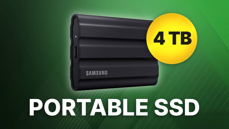 4 TB zum Mitnehmen: Samsung T7 Shield Portable SSD jetzt günstig wie nie im Angebot