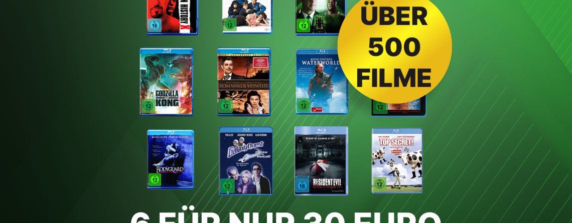 Nur noch heute bei Amazon: Holt euch jetzt 6 Blu-rays für nur 30 Euro aus über 500 Filmen