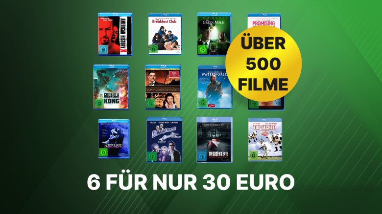 Nur noch heute bei Amazon: Holt euch jetzt 6 Blu-rays für nur 30 Euro aus über 500 Filmen
