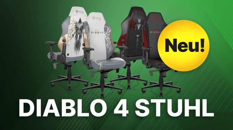 Höllisch bequem: Auf neue Gaming Stühle im Diablo 4-Design gibt es jetzt 100€ Rabatt