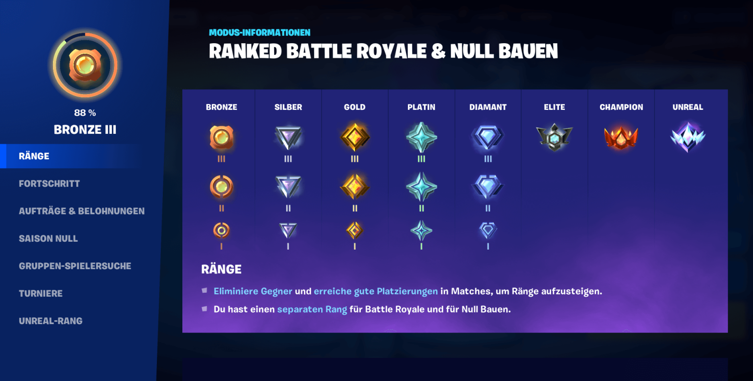 Fortnite: Ranked - Alles zum neuen Modus, dem System und die Belohnungen