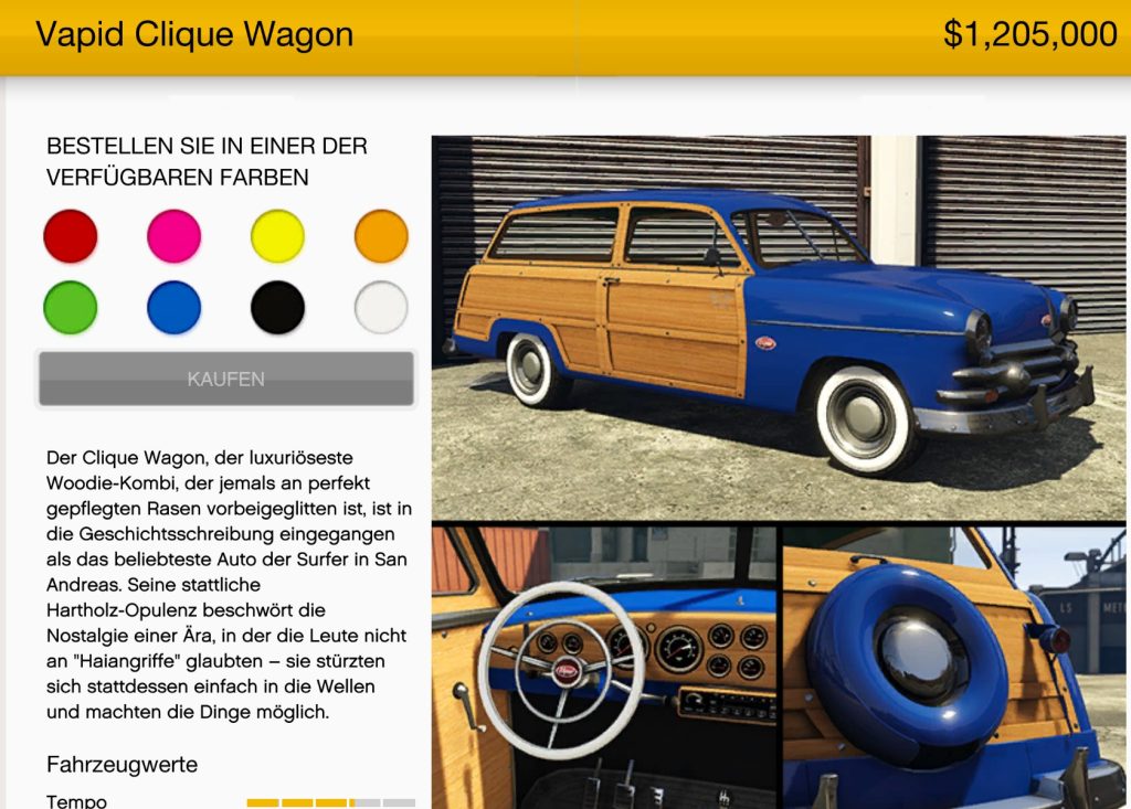 GTA Online Vapid Clique Wagon