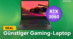 Holt euch den aktuell günstigsten Gaming-Laptop mit GeForce RTX 3060 jetzt im Angebot bei Amazon